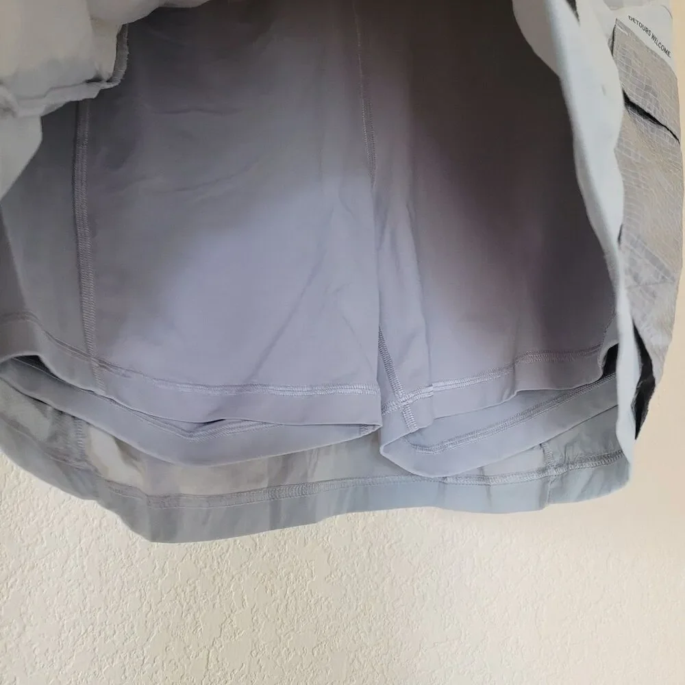 Lululemon Womens 12 Gray Cargo Multi Pocket HR Hiking High Rise Skort Lined Euc